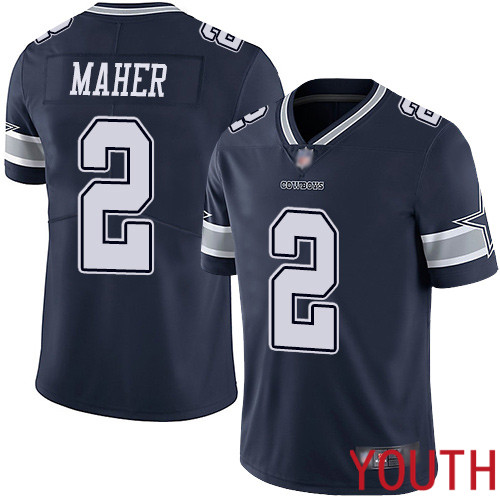 Youth Dallas Cowboys Limited Navy Blue Brett Maher Home 2 Vapor Untouchable NFL Jersey
